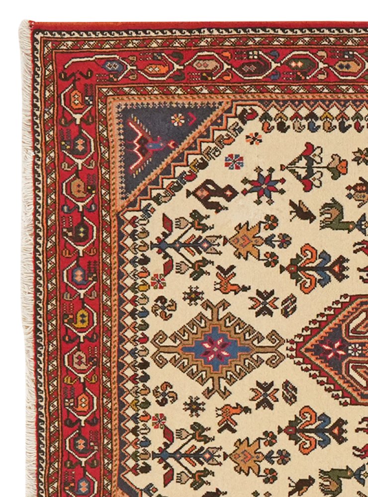 Nasrabad — Hand-knotted, 102x155 cm, Beige, 100% Virgin Wool | View 3