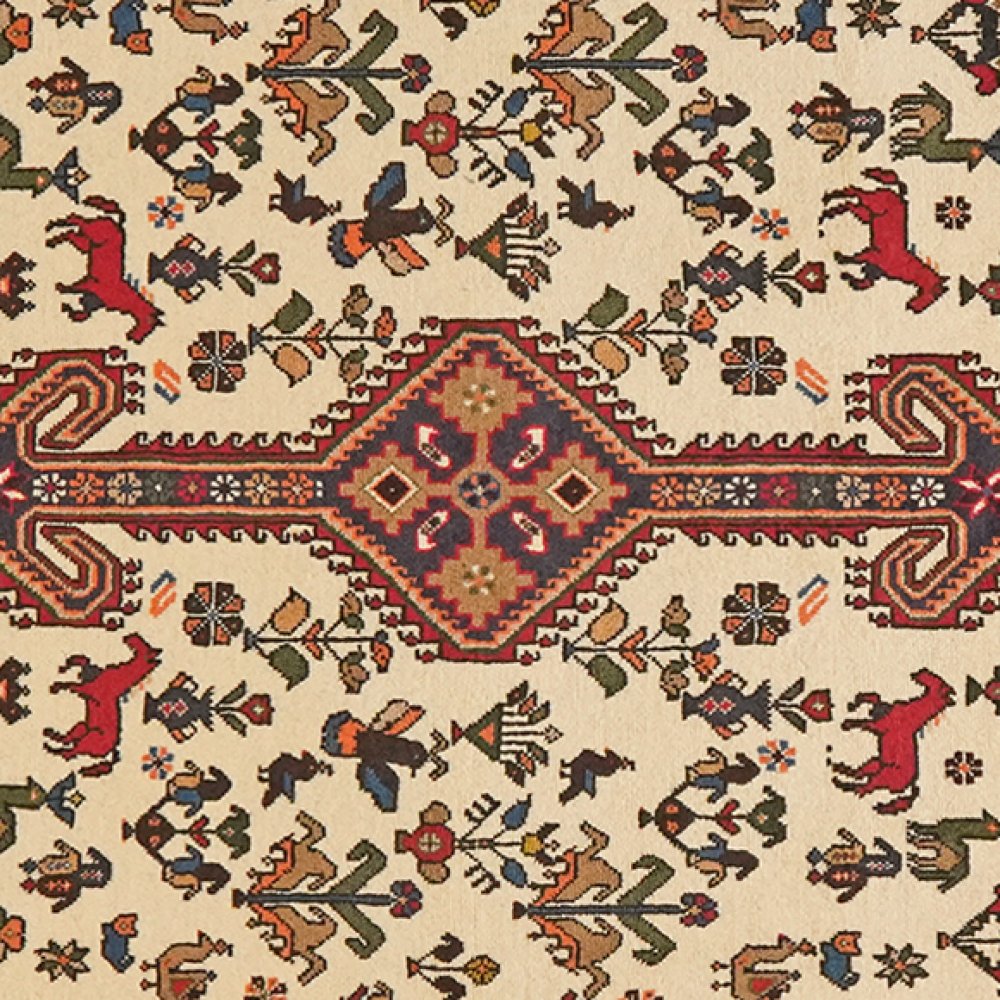 Nasrabad — Hand-knotted, 102x155 cm, Beige, 100% Virgin Wool | View 4