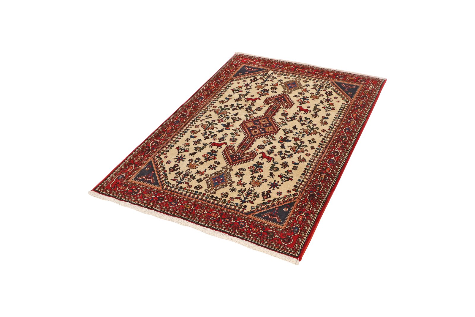 Nasrabad — Hand-knotted, 102x155 cm, Beige, 100% Virgin Wool | View 5