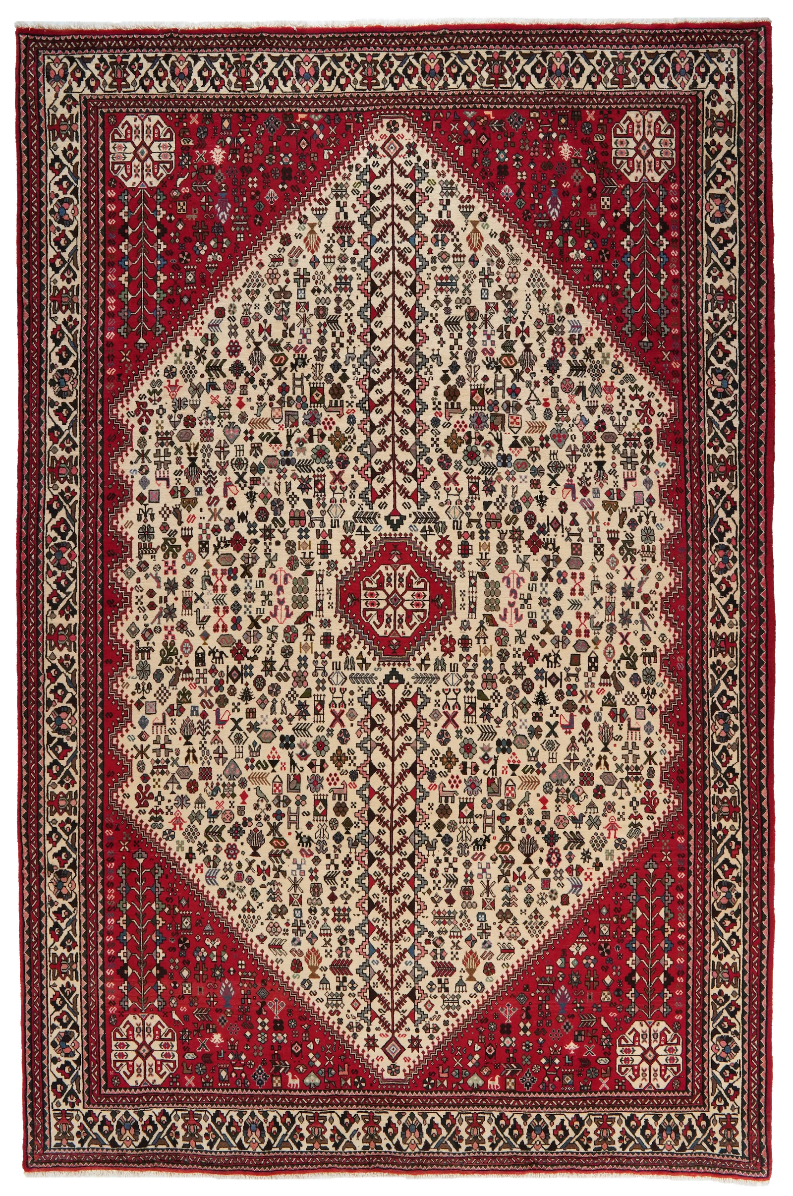 Abadeh — Handgefertigt, 305x200 cm, Beige, 100% Virgin Wool | Main view