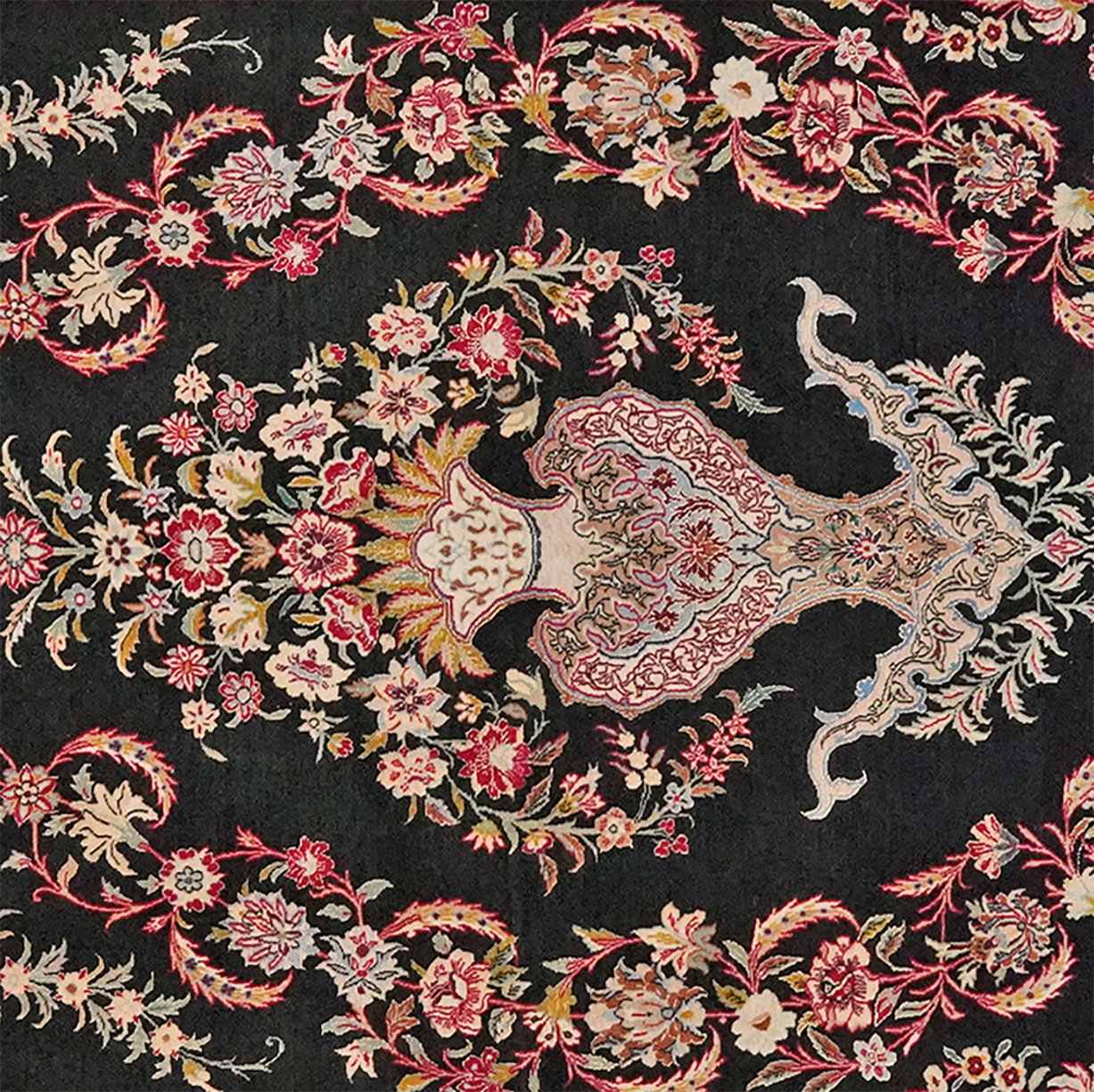 Isfahan — Hand-knotted, 155x238 cm, Black, 100% Virgin Wool | View 4