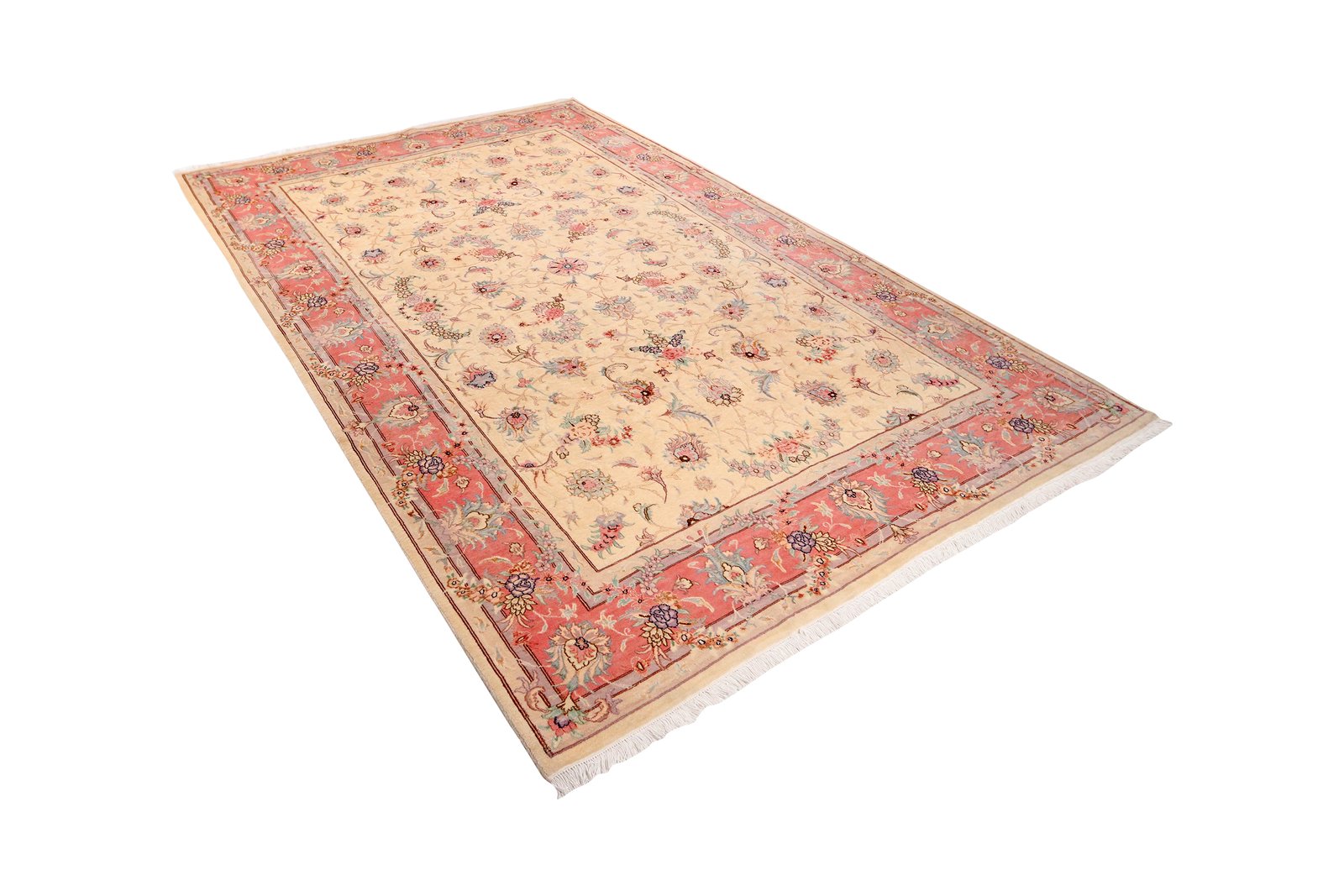 Tabriz 50 Raj — Hand-knotted, 201x312 cm, Beige, 90% Schurwolle, 10% Seide | View 5