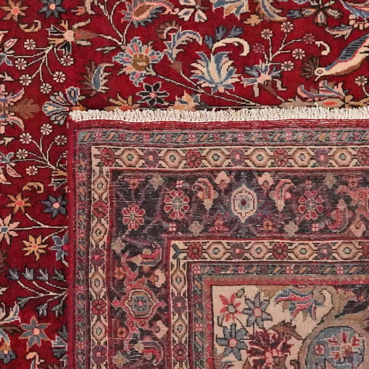 Bidjar — Hand-knotted, 222x354 cm, Red, 100% Virgin Wool | View 6
