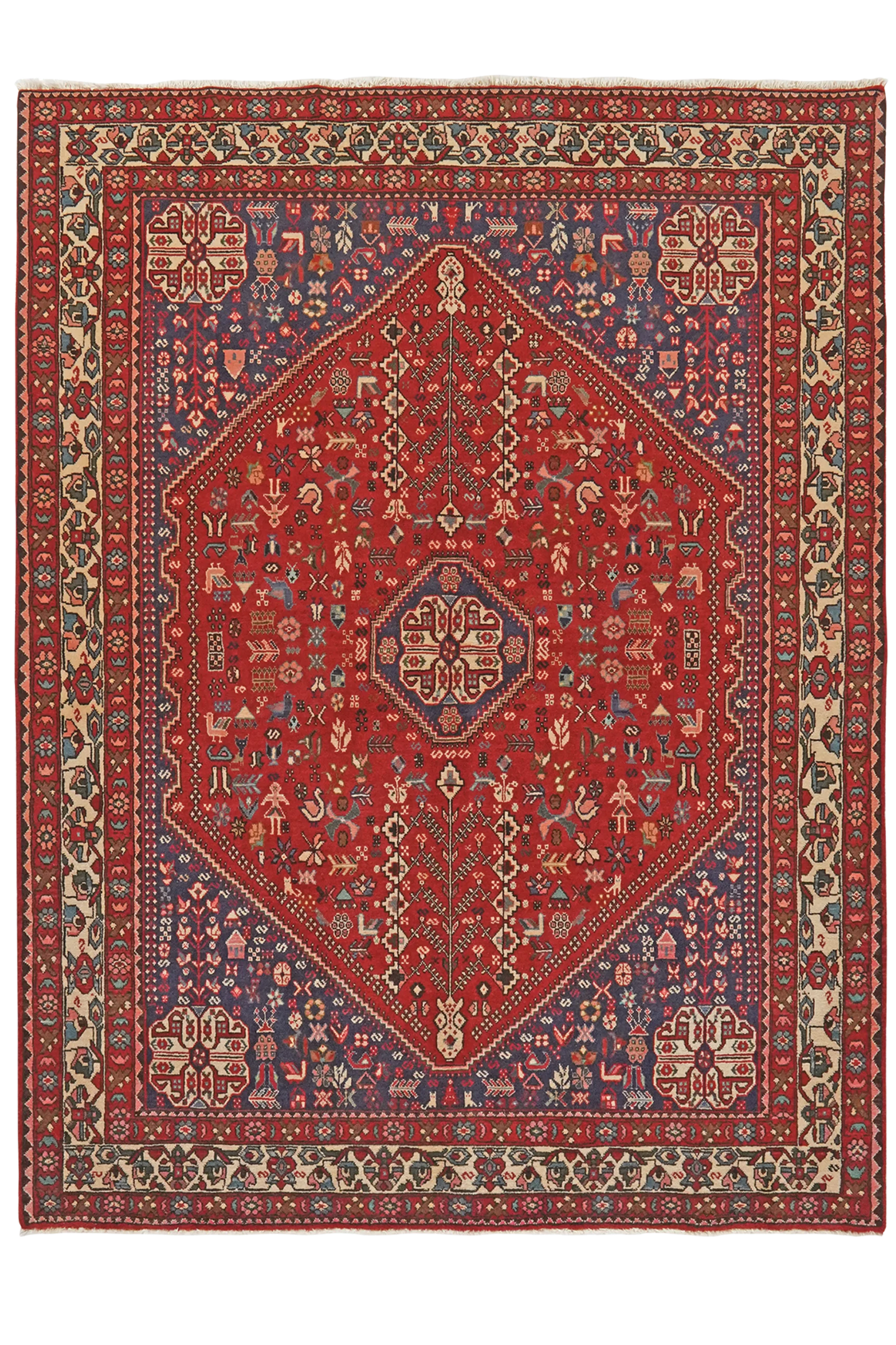 Abadeh — Handgefertigt, 201x152 cm, Beige, 100% Virgin Wool | Main view