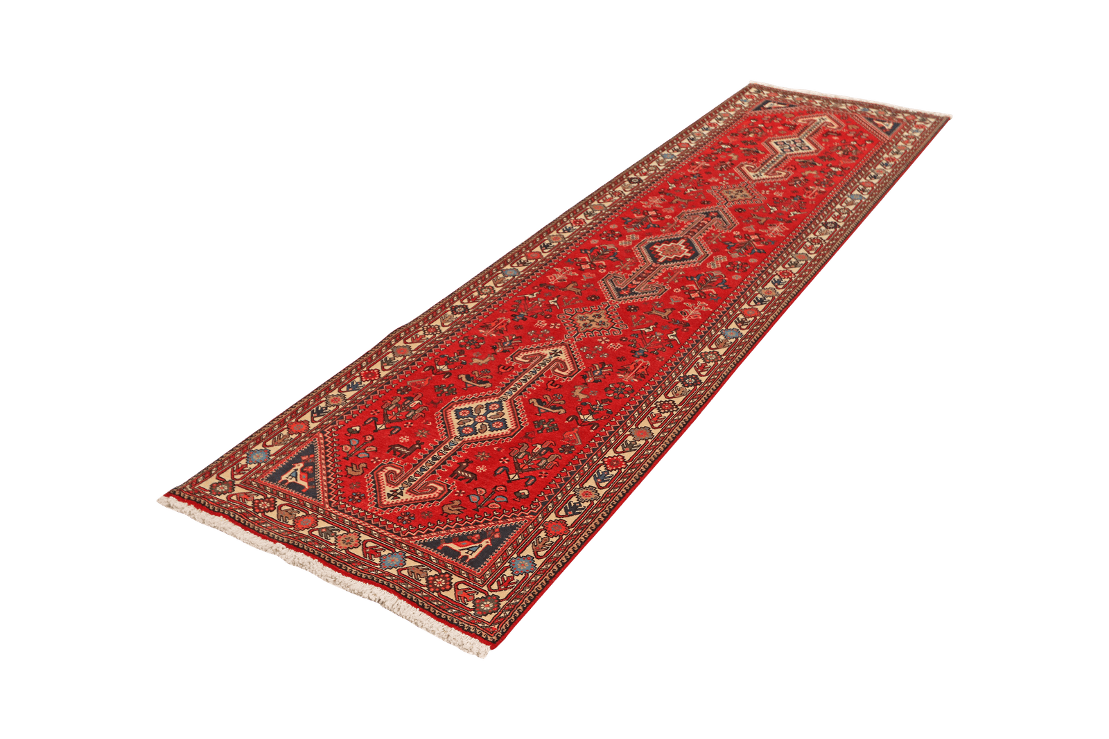 Nasrabad — Hand-knotted, 81x309 cm, Red, 100% Virgin Wool | View 5