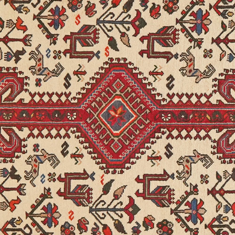 Nasrabad — Hand-knotted, 99x148 cm, Beige, 100% Virgin Wool | View 4