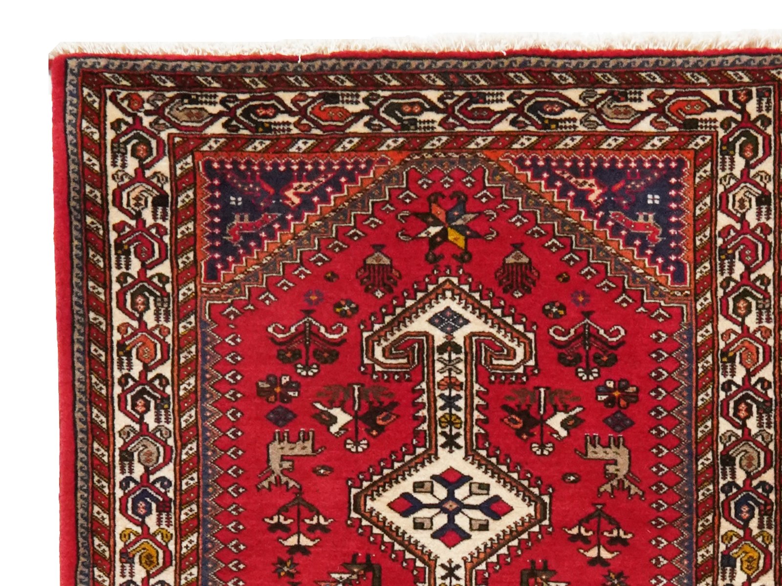 Nasrabad — Hand-knotted, 84x307 cm, Red, 100% Virgin Wool | View 3