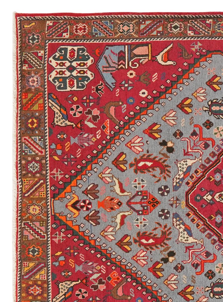 Kashkuli — Hand-knotted, 104x154 cm, Blue, 100% Virgin Wool | View 3
