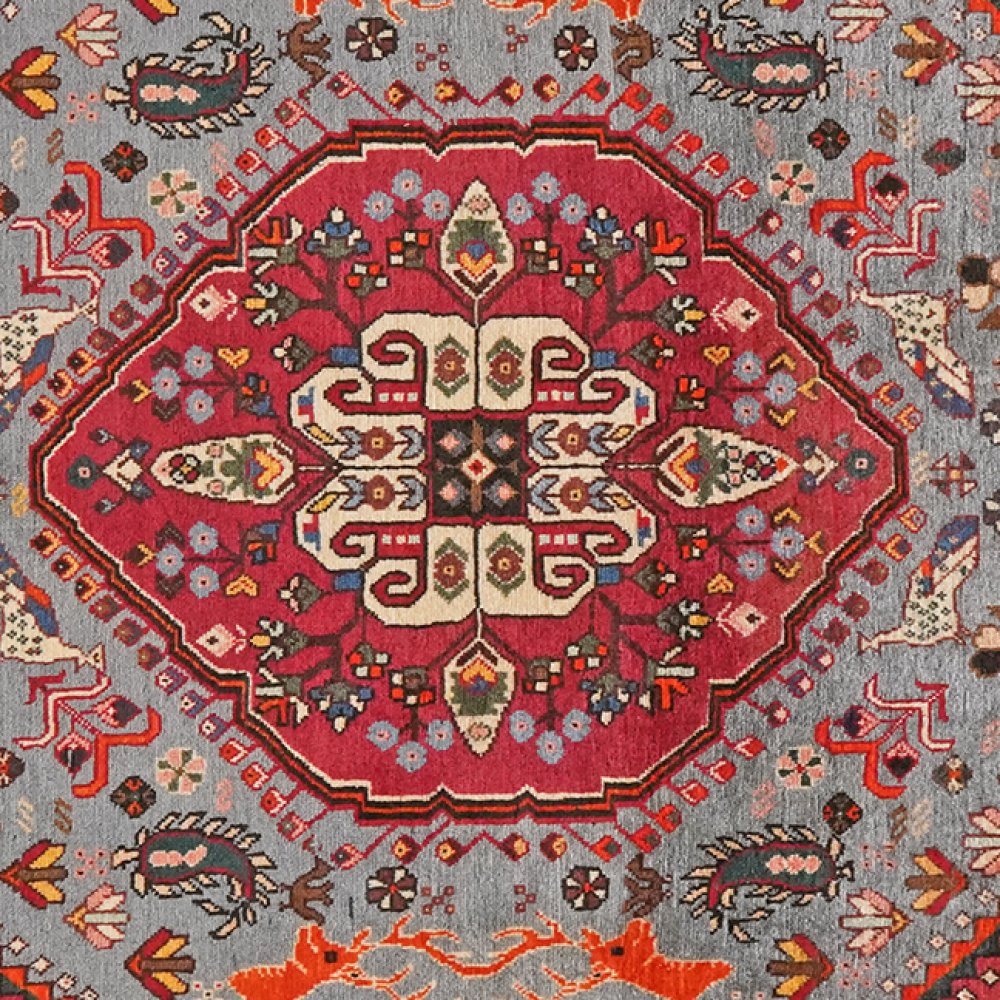 Kashkuli — Hand-knotted, 104x154 cm, Blue, 100% Virgin Wool | View 4