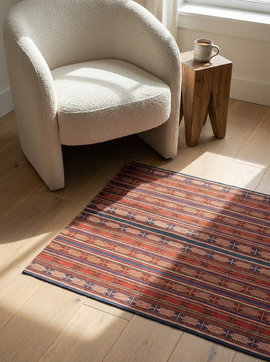 Kelim Djadjim — Handmade, 99x149 cm, Multicolor, 100% Virgin Wool | Detail view