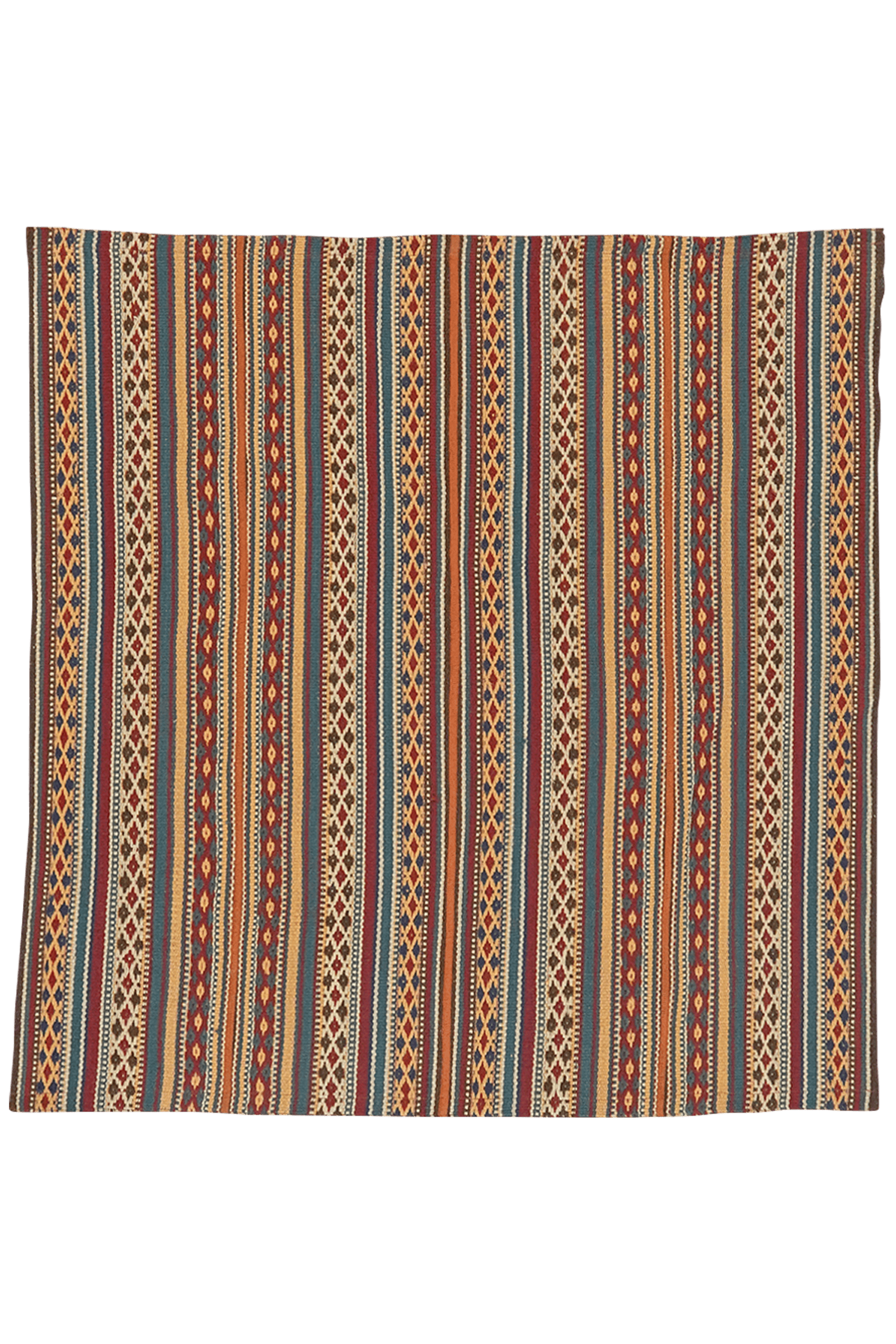 Kelim Djadjim — Handmade, 96x100 cm, Multicolor, 100% Virgin Wool | Main view