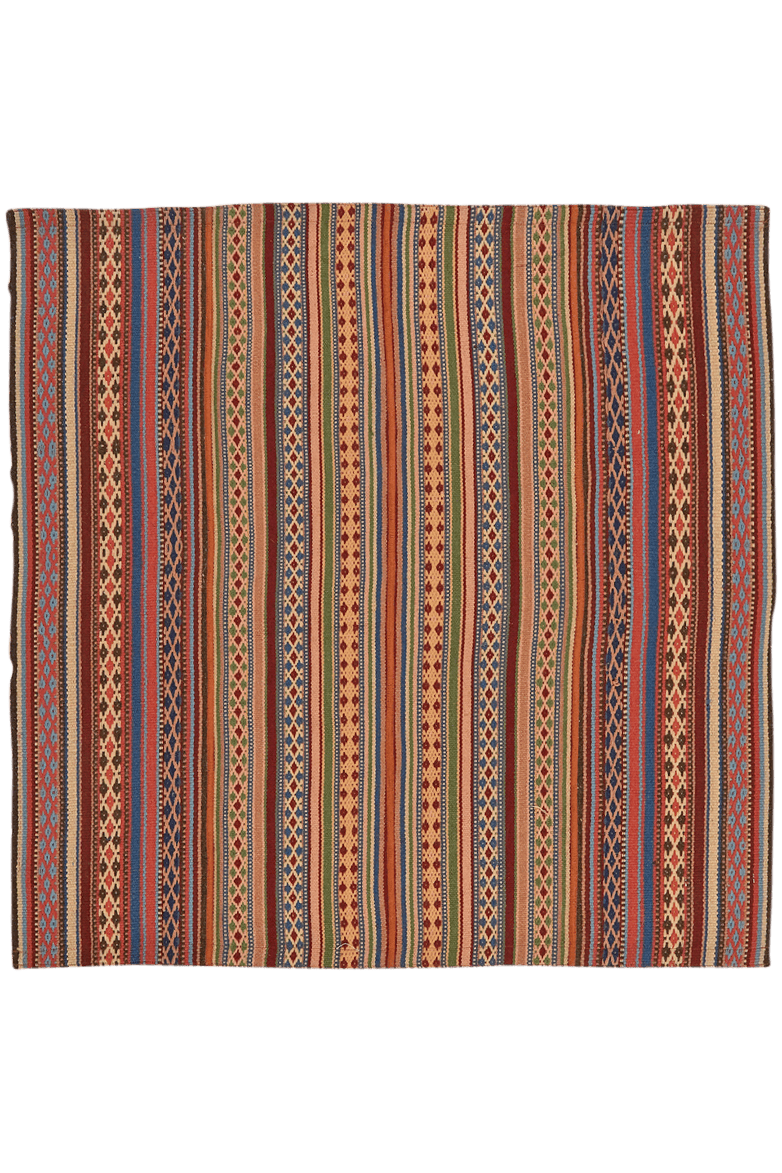 Kelim Djadjim — Handmade, 100x102 cm, Multicolor, 100% Virgin Wool | Main view