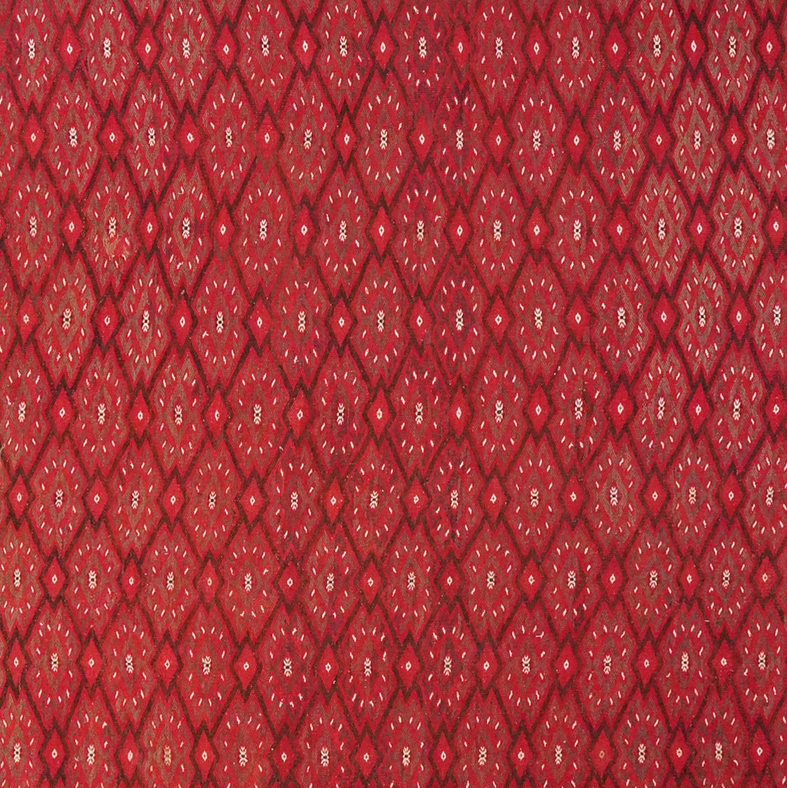 Kelim Turkman — Handmade, 228x351 cm, Red, 100% Virgin Wool | View 4