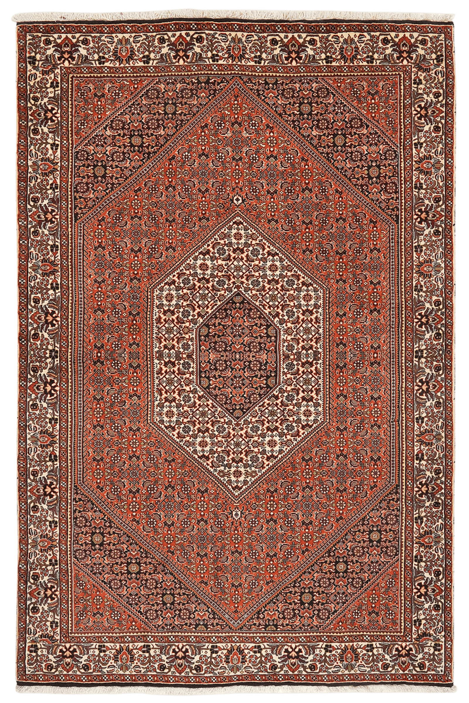 Bidjar Bookan — Hand-knotted, 113x171 cm, Red, 100% Virgin Wool | Main view