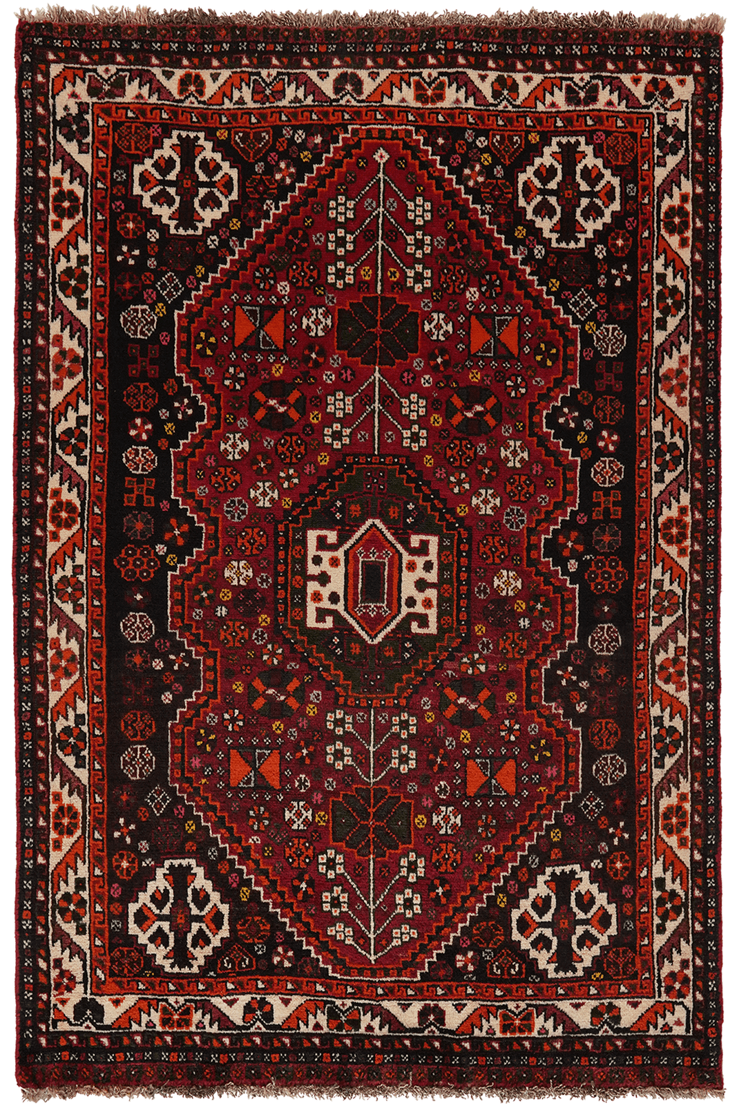 Gashgai — Hand-knotted, 103x152 cm, Red, 100% Virgin Wool | Main view