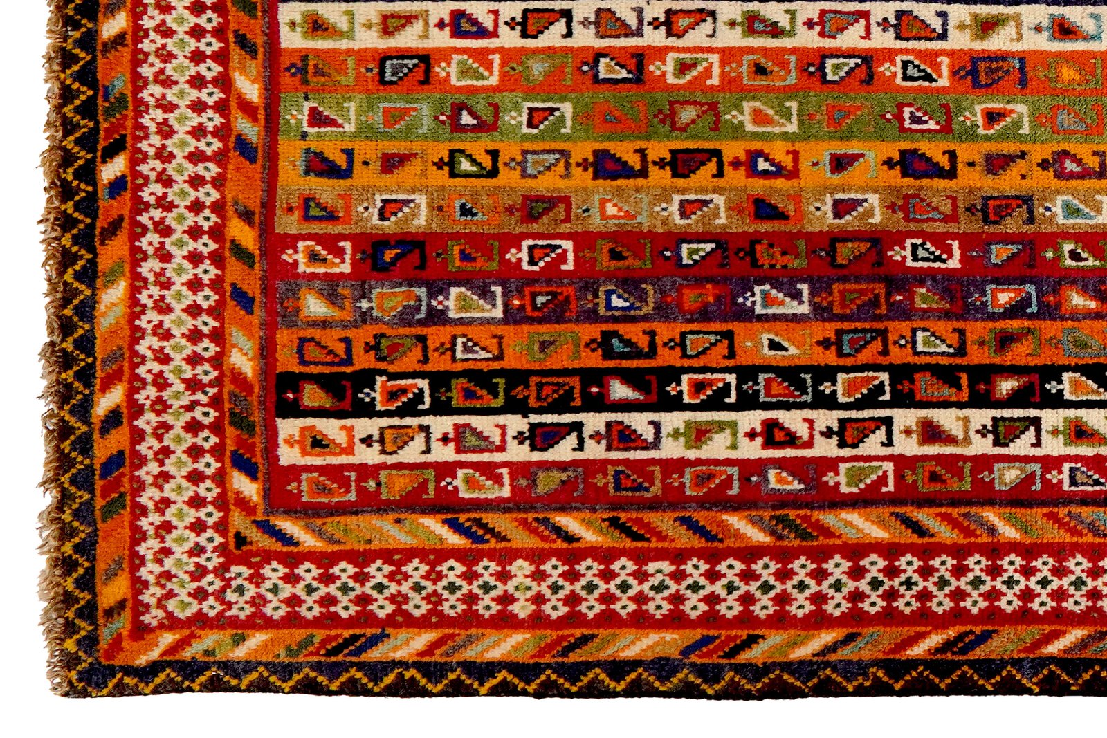 Gashgai — Hand-knotted, 133x199 cm, Multicolor, 100% Virgin Wool | View 3