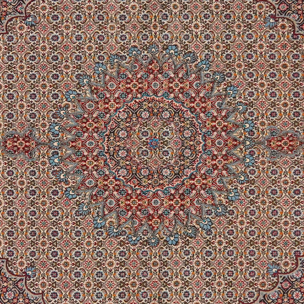 Moud Mahi — Hand-knotted, 194x199 cm, Beige, 100% Virgin Wool | View 4