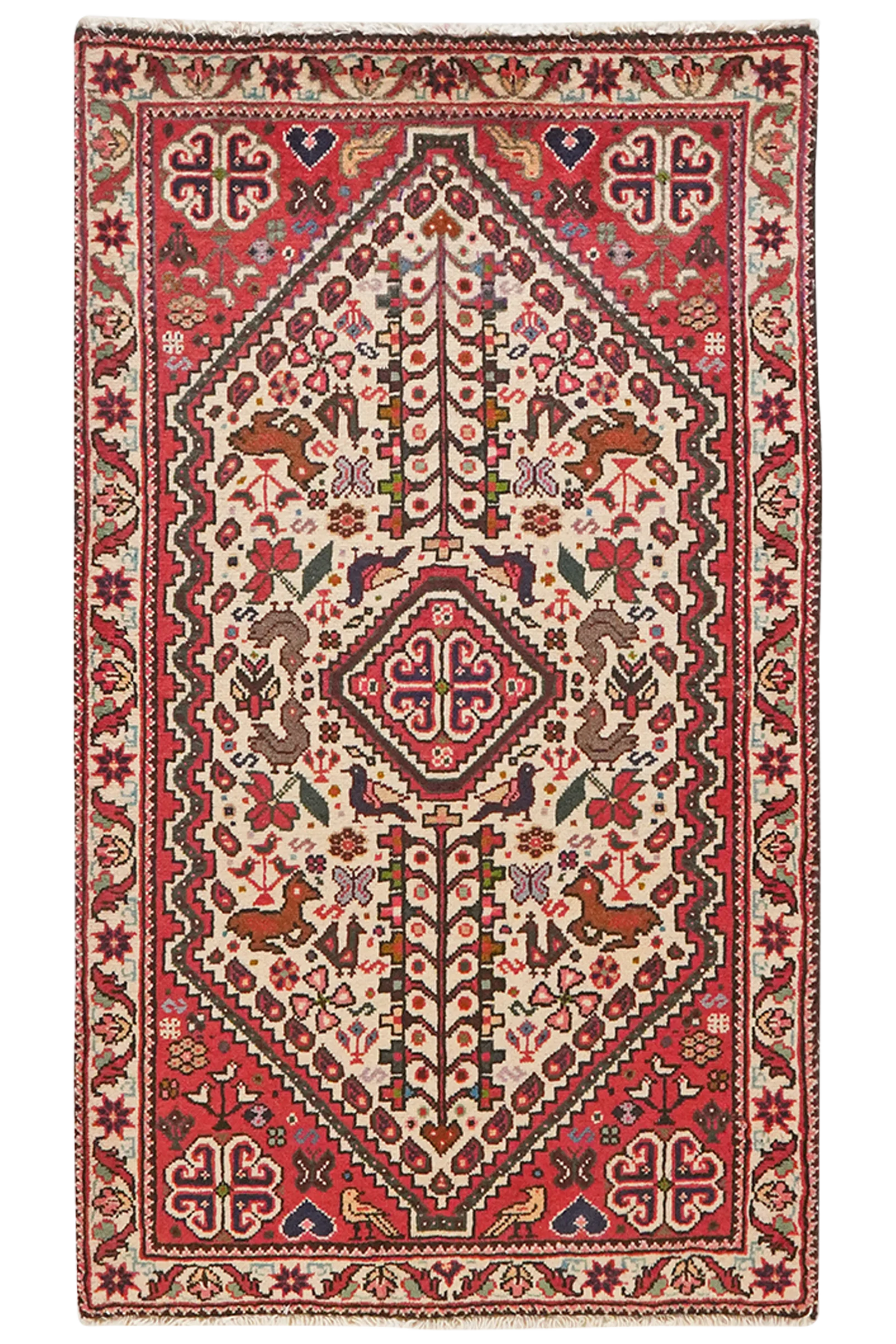 Abadeh — Handgefertigt, 108x62 cm, Beige, 100% Virgin Wool | Main view