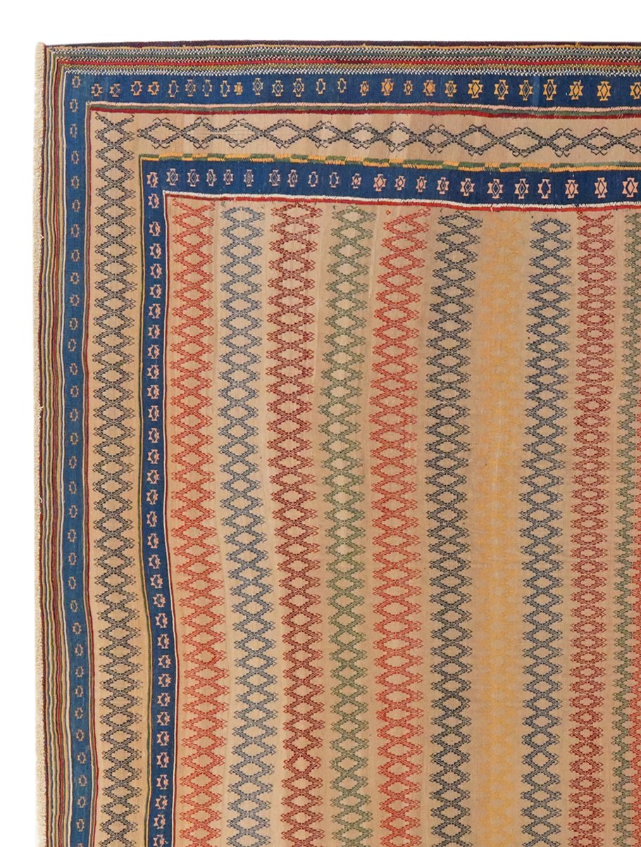 Sumak Afshar — Handmade, 242x288 cm, Beige, 100% Virgin Wool | View 3