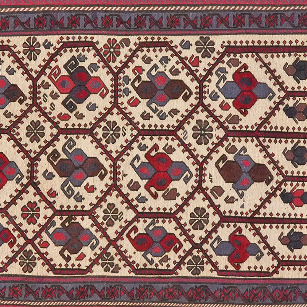 Kelim Belutch — Handmade, 209x249 cm, Beige, 100% Virgin Wool | View 4