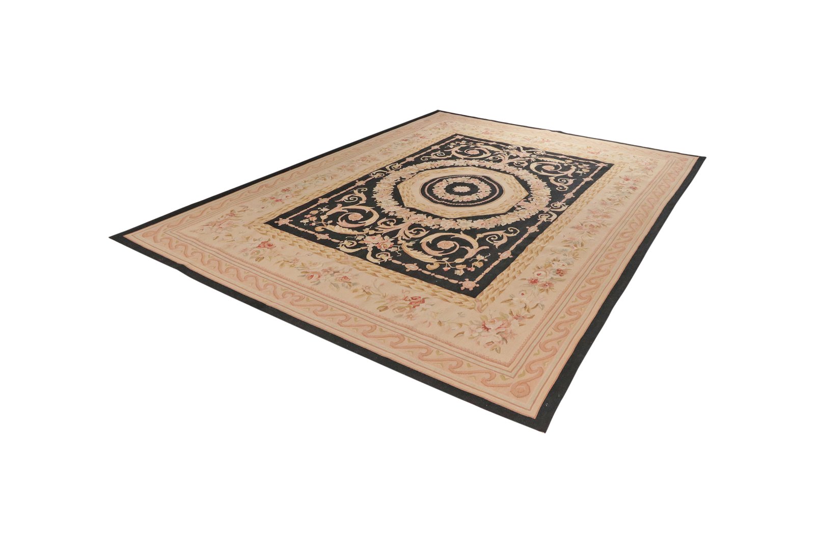 Aubusson — Hand-knotted, 236x311 cm, Black, 100% Virgin Wool | View 5