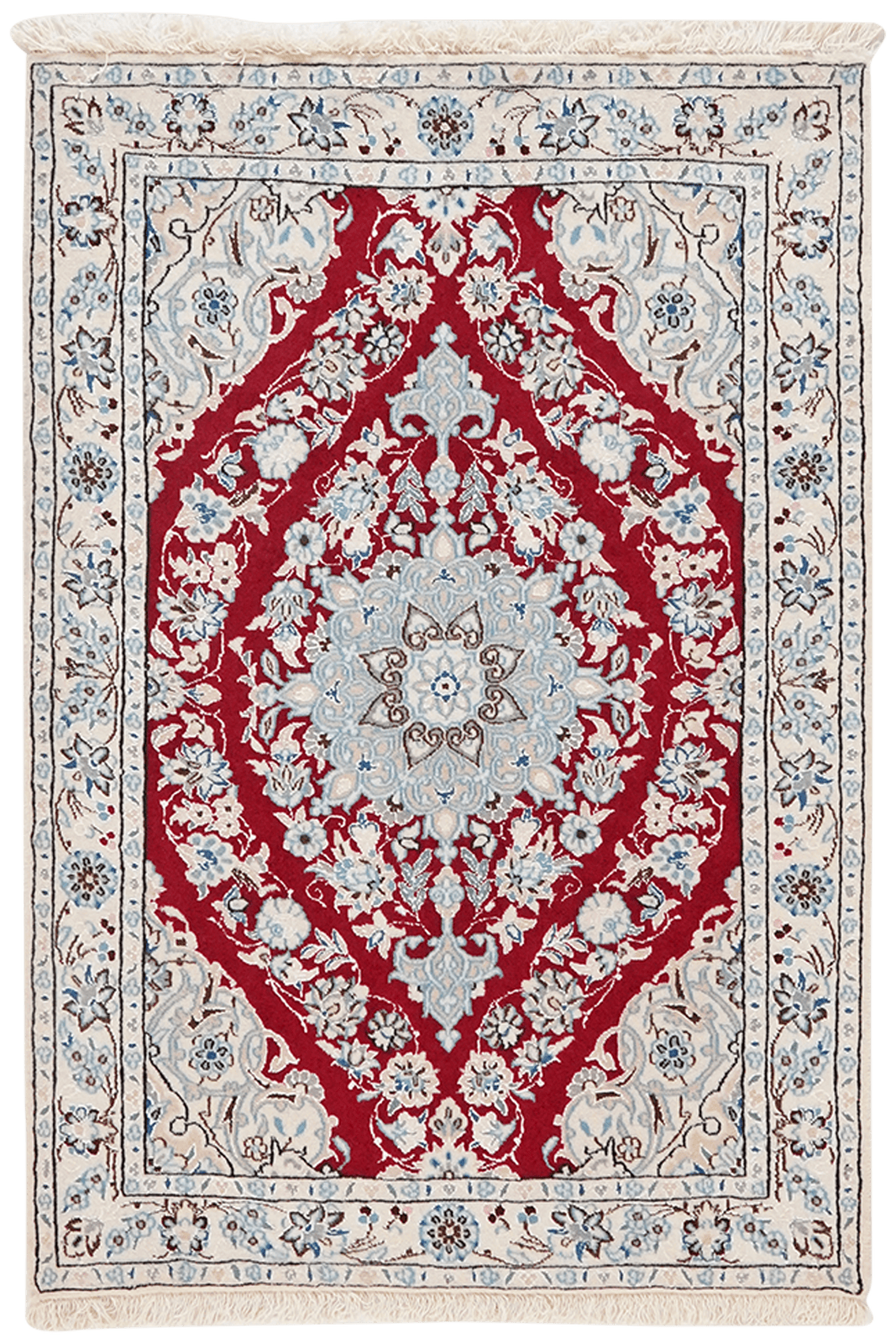 Nain 6La — Hand-knotted, 64x95 cm, Red, 100% Virgin Wool | Main view
