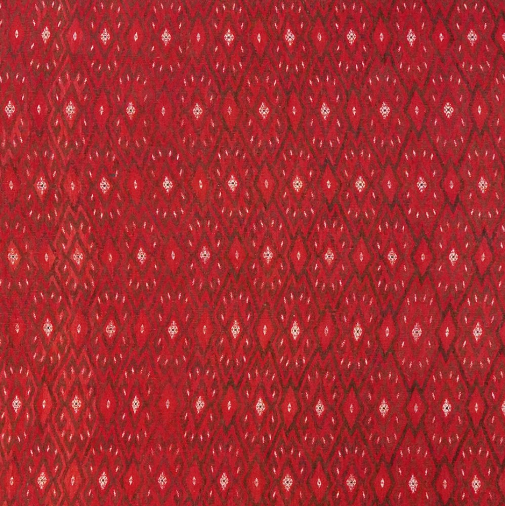 Kelim Turkman — Handmade, 212x366 cm, Red, 100% Virgin Wool | View 4