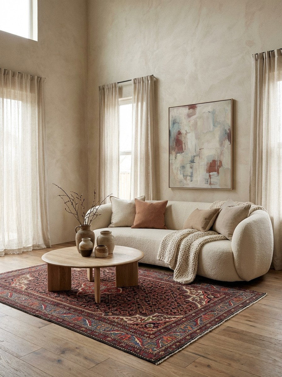 Koutabad — Handgefertigt, 203x130 cm, Blau, 100% Virgin Wool | Detail view