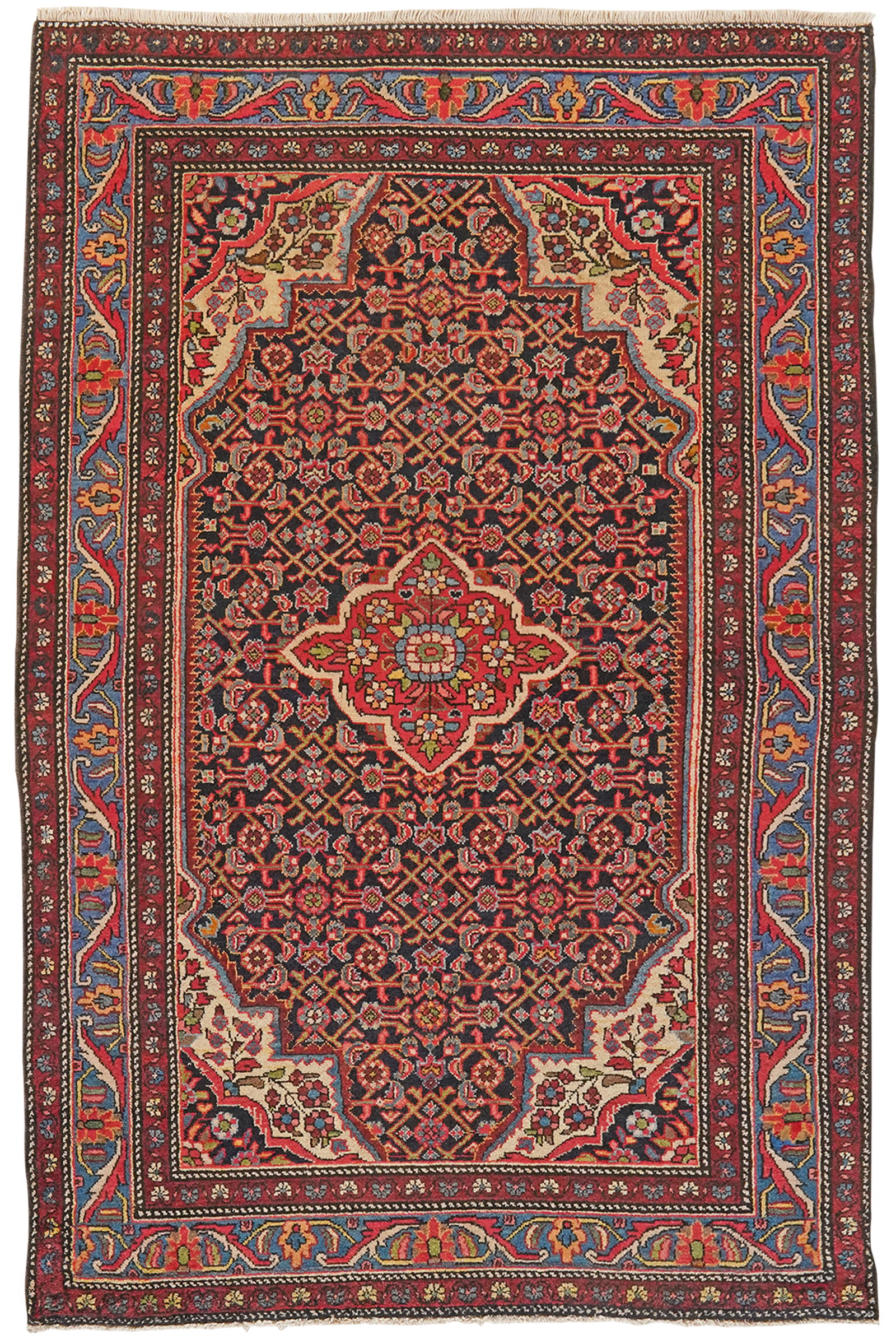 Koutabad — Handgefertigt, 203x130 cm, Blau, 100% Virgin Wool | Main view