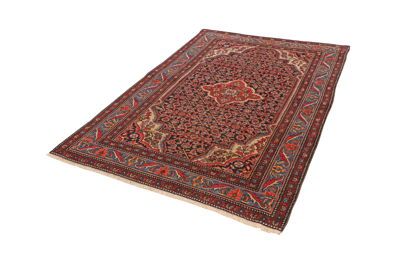 Koutabad — Handgefertigt, 203x130 cm, Blau, 100% Virgin Wool | View 6