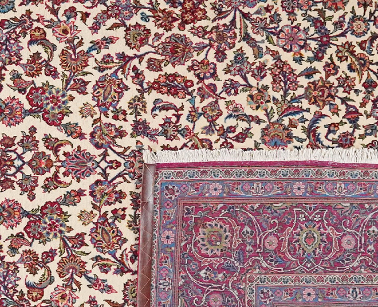 Kashan — Hand-knotted, 225x325 cm, Beige, 100% Virgin Wool | View 6