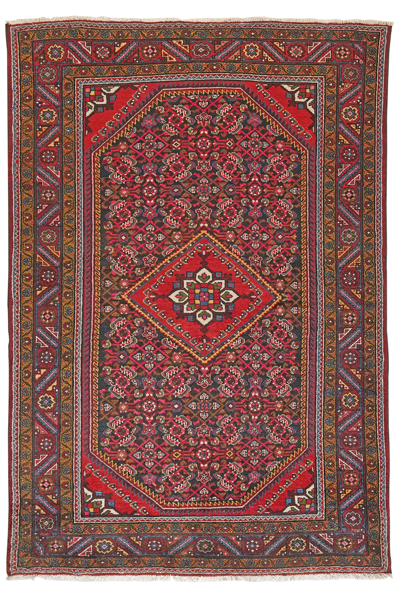 Koutabad — Handgefertigt, 202x140 cm, Rot, 100% Virgin Wool | Main view
