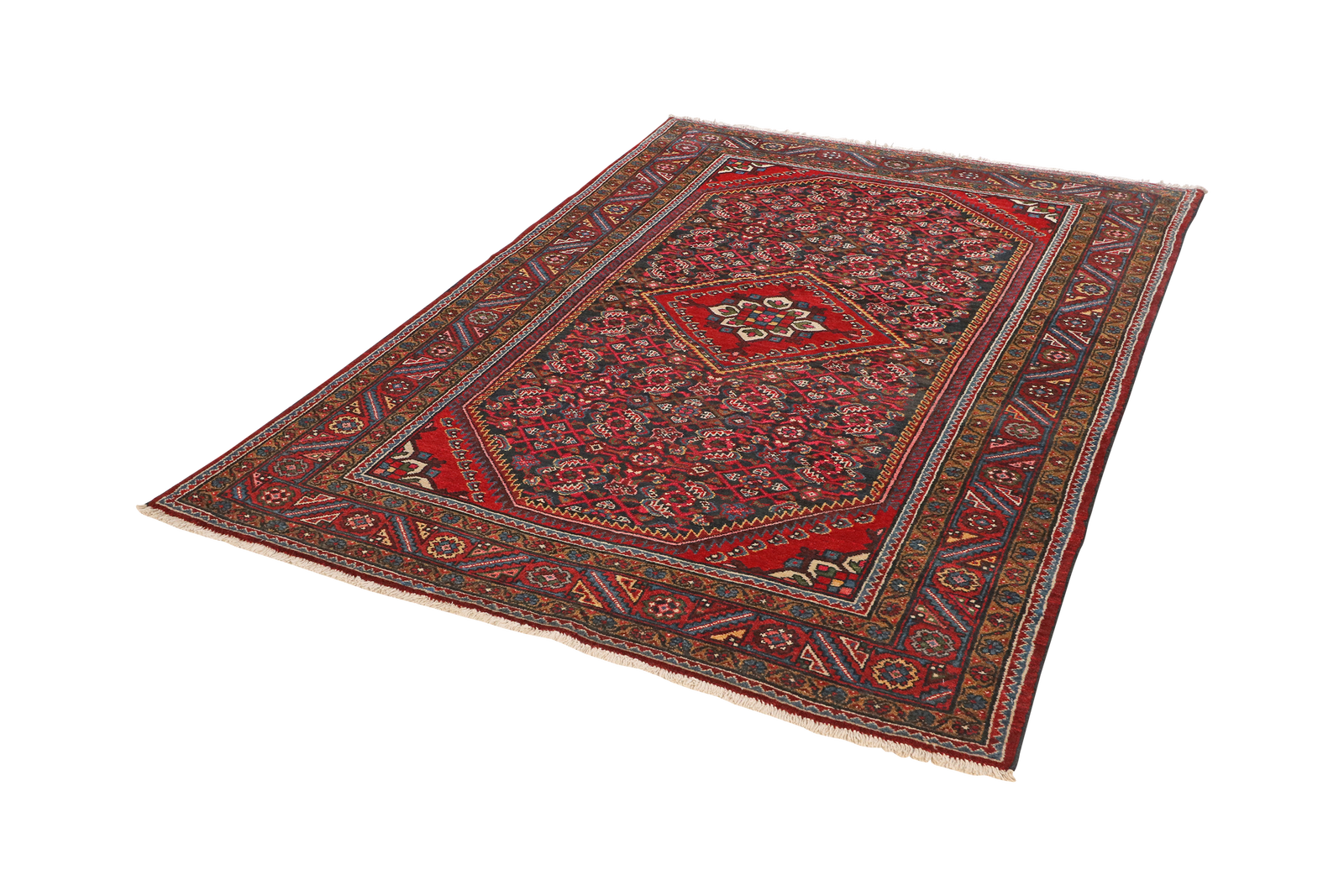 Koutabad — Handgefertigt, 202x140 cm, Rot, 100% Virgin Wool | View 6