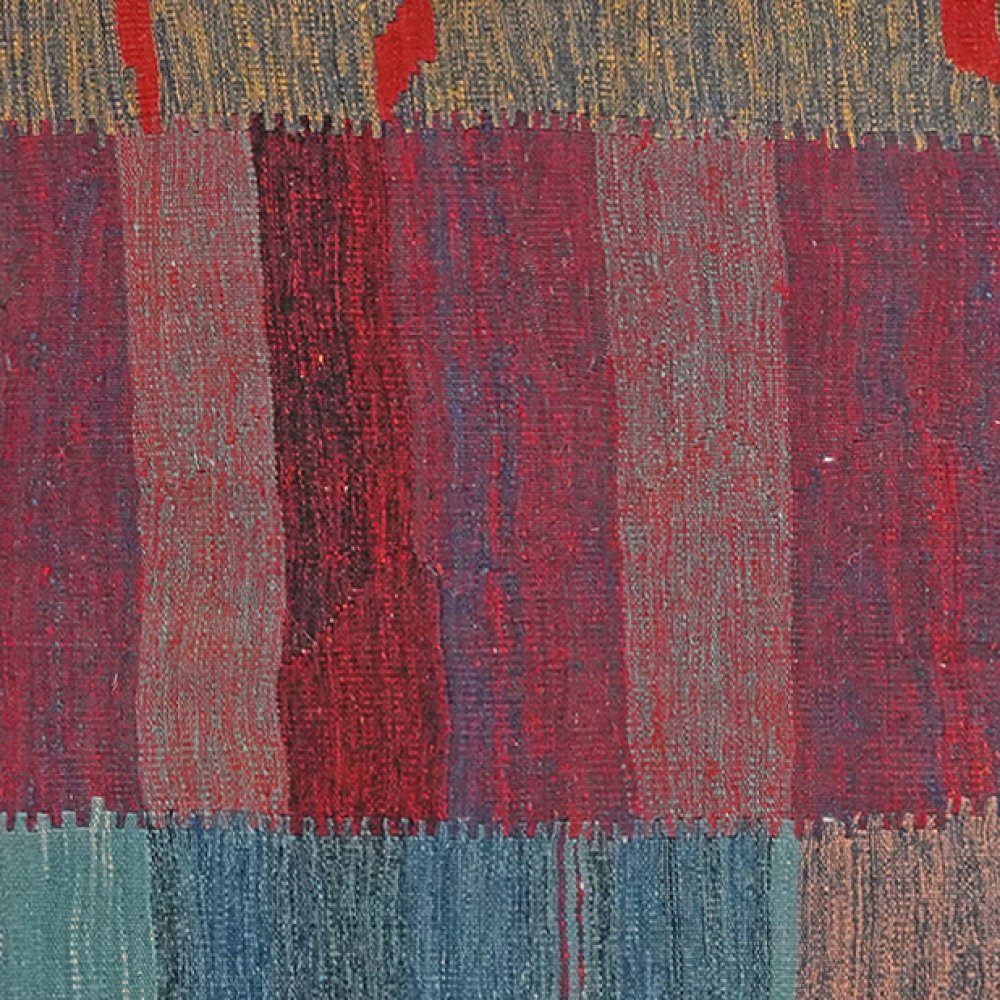 Kelim Gashgai — Handmade, 121x123 cm, Multicolor, 100% Virgin Wool | View 4