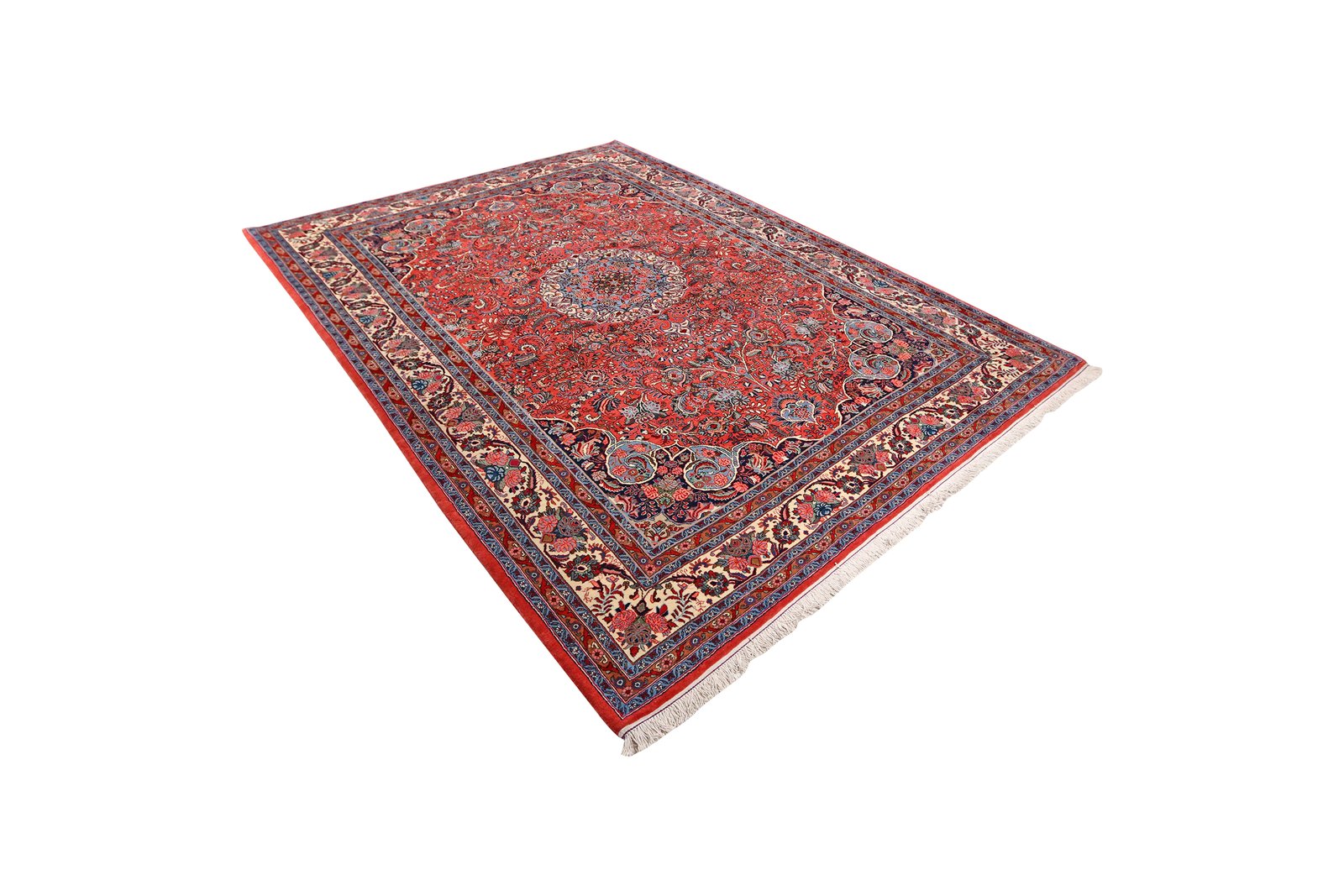 Bidjar — Hand-knotted, 210x303 cm, Red, 100% Virgin Wool | View 5