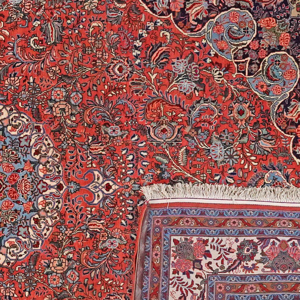 Bidjar — Hand-knotted, 210x303 cm, Red, 100% Virgin Wool | View 6