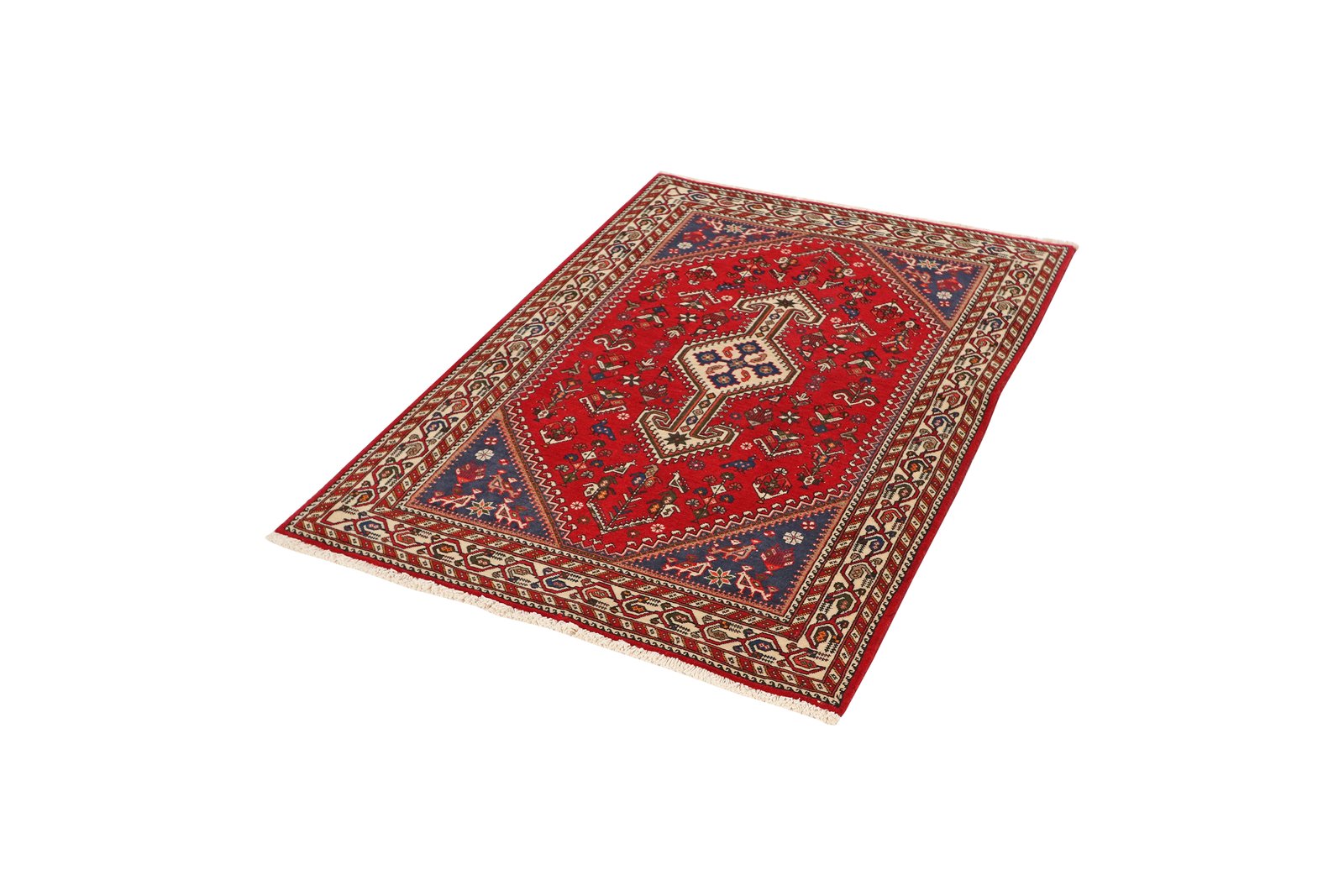 Nasrabad — Hand-knotted, 101x145 cm, Red, 100% Virgin Wool | View 5