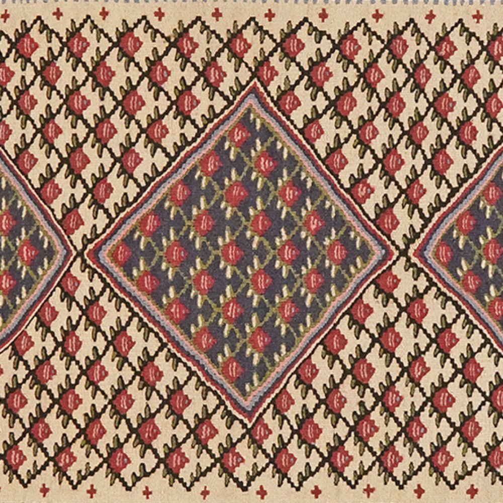 Kelim Senneh — Handmade, 80x190 cm, Beige, 100% Virgin Wool | View 4