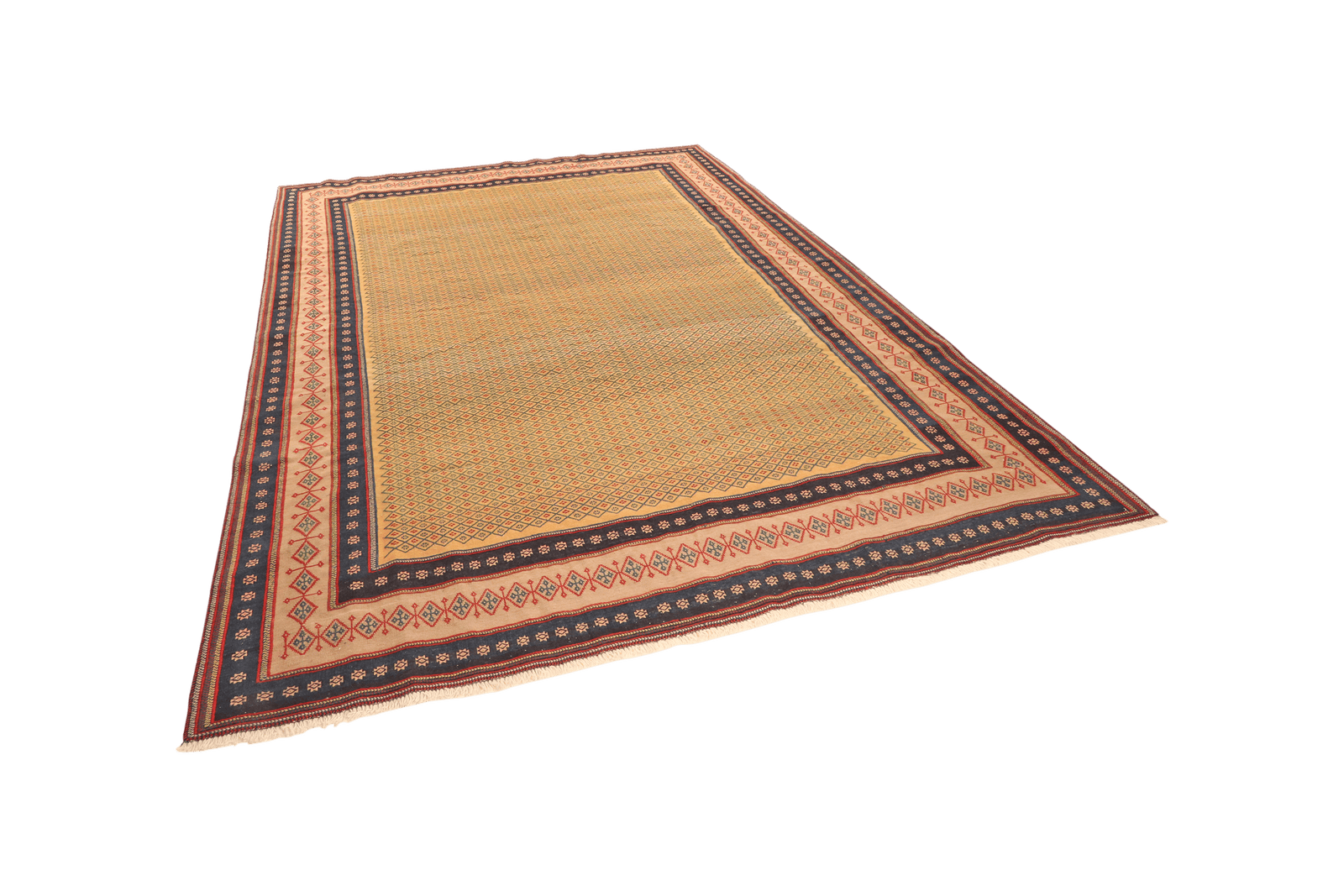 Sumak Afshar — Handmade, 219x265 cm, Yellow, 100% Virgin Wool | View 5