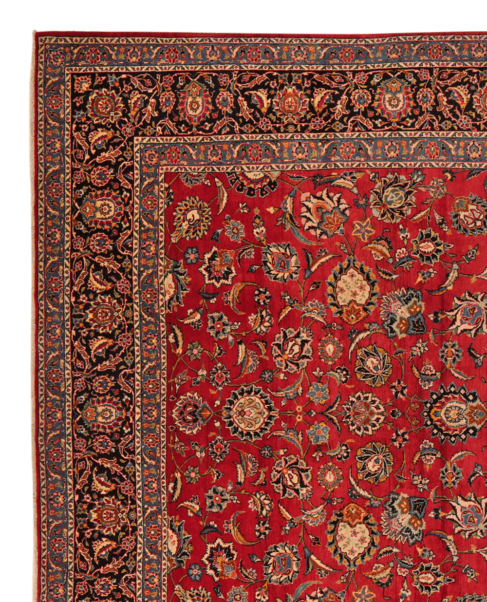 Kashan — Hand-knotted, 275x390 cm, Red, 100% Virgin Wool | View 3