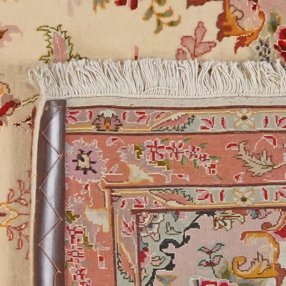 Tabriz 50 Raj — Hand-knotted, 82x206 cm, Beige, 100% Virgin Wool | View 6
