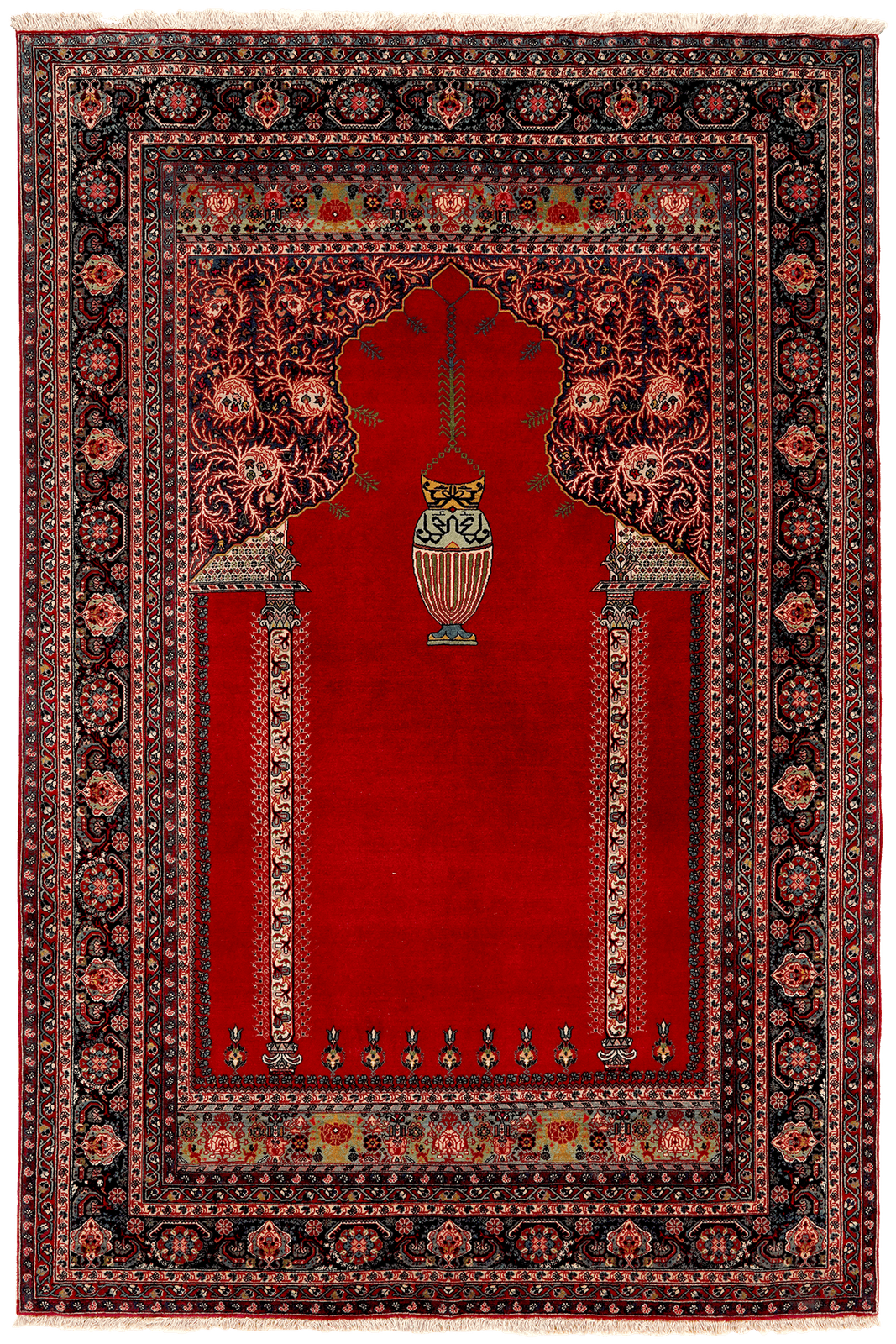 Teheran — Hand-knotted, 142x214 cm, Red, 100% Virgin Wool | Main view