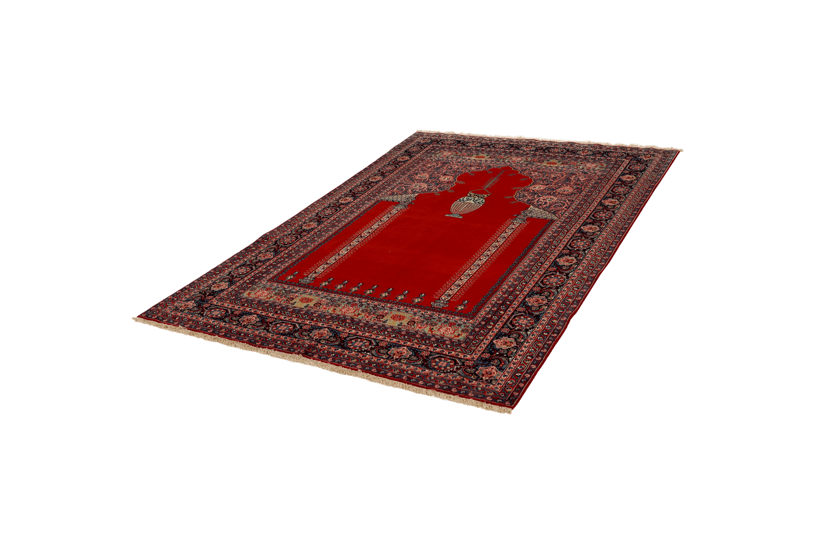Teheran — Hand-knotted, 142x214 cm, Red, 100% Virgin Wool | View 5