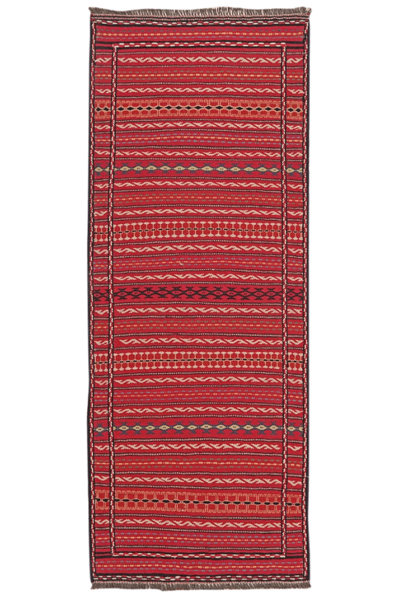 Kelim Kordi — Handmade, 77x200 cm, Multicolor, 100% Virgin Wool | Main view