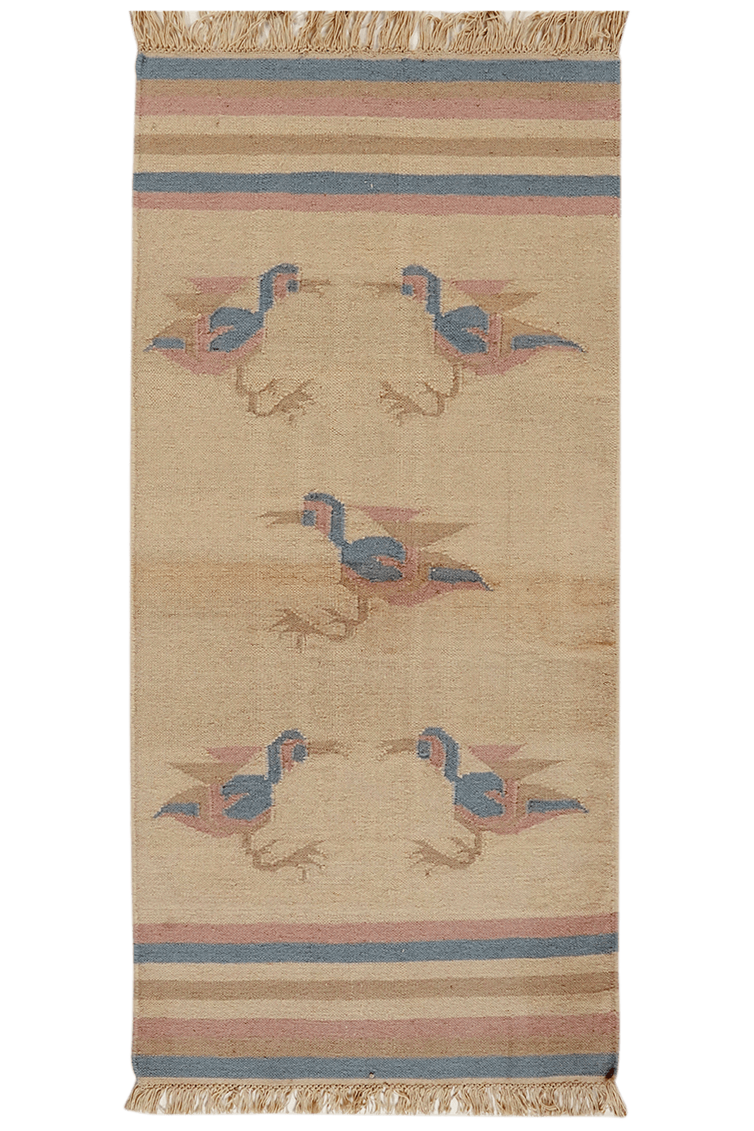 Kelim — Handmade, 71x150 cm, Beige, 100% Virgin Wool | Main view