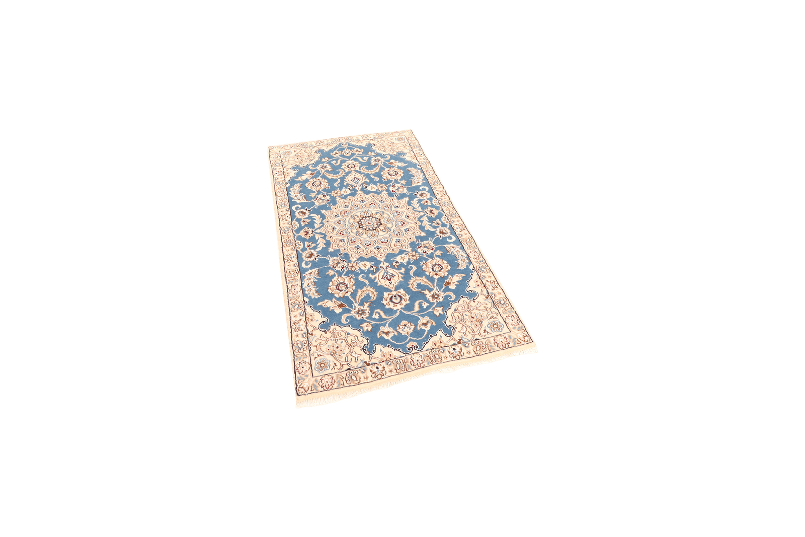 Nain 9La — Hand-knotted, 70x127 cm, Blue, 100% Virgin Wool | View 5