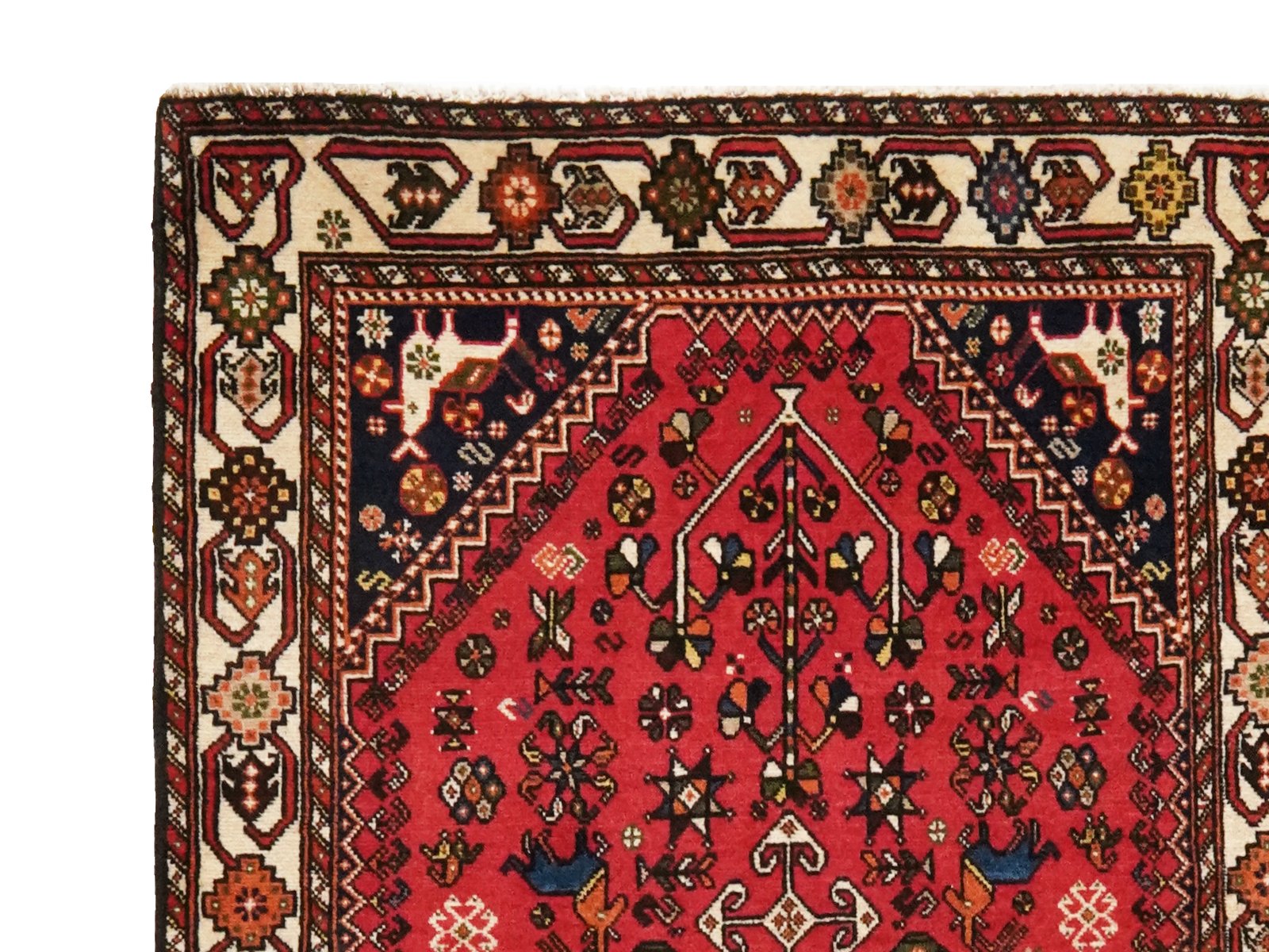 Nasrabad — Hand-knotted, 82x311 cm, Red, 100% Virgin Wool | View 3