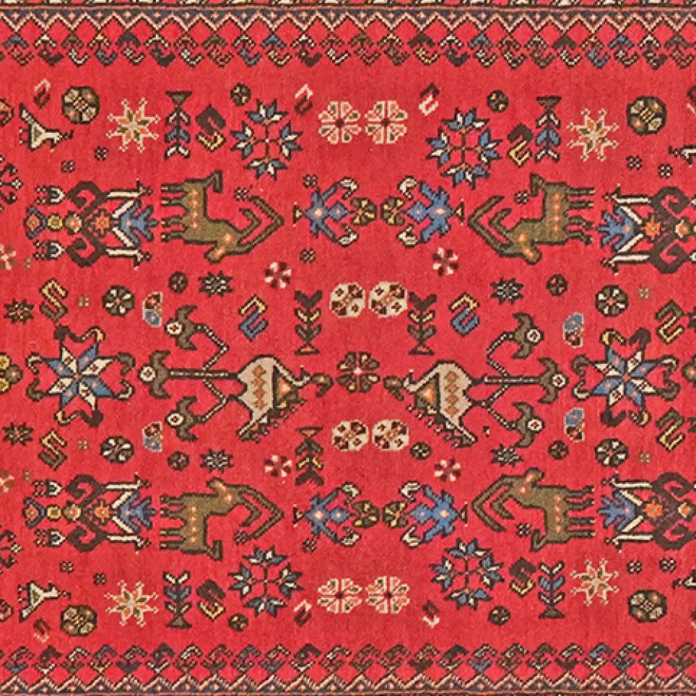 Nasrabad — Hand-knotted, 82x311 cm, Red, 100% Virgin Wool | View 4