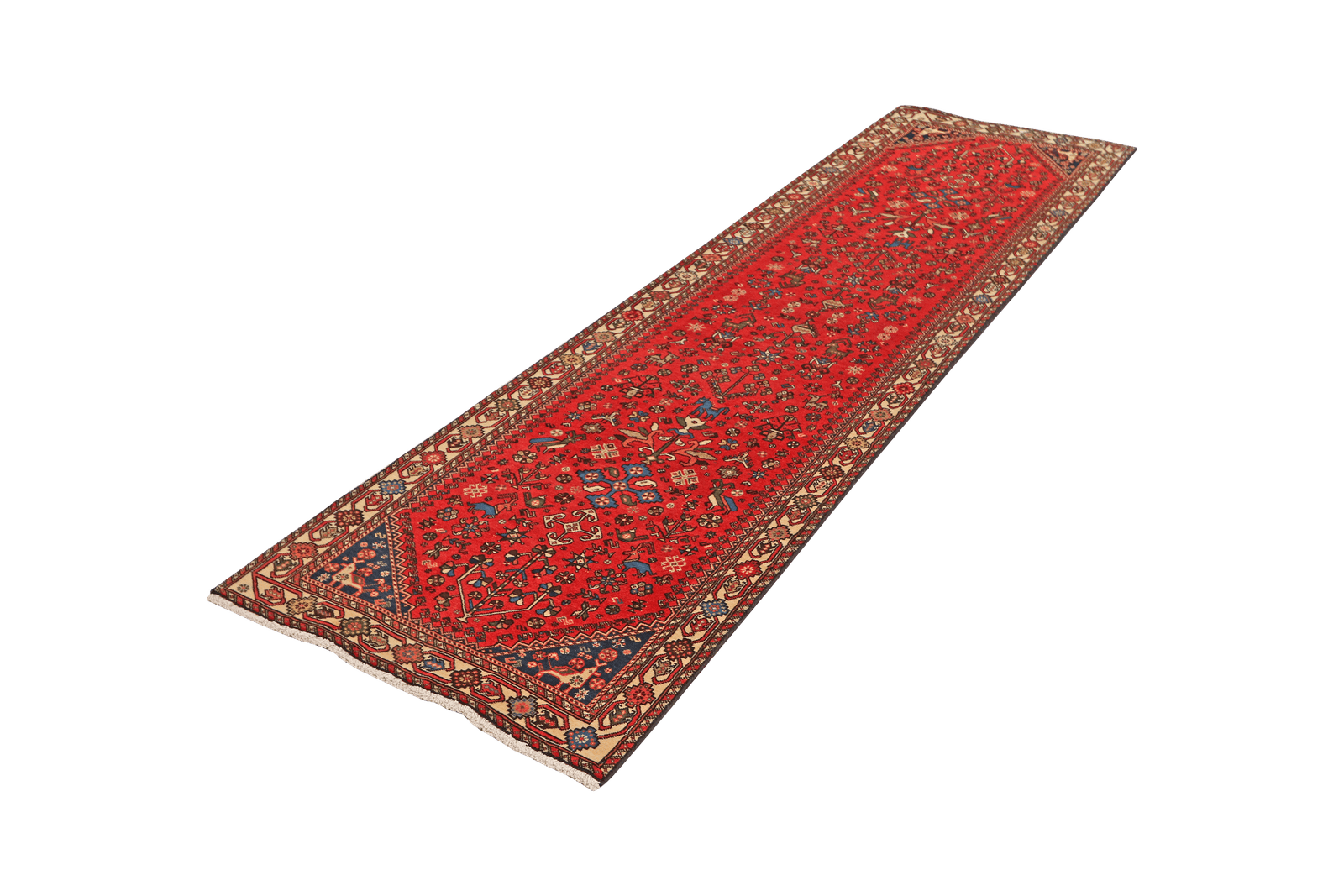Nasrabad — Hand-knotted, 82x311 cm, Red, 100% Virgin Wool | View 5