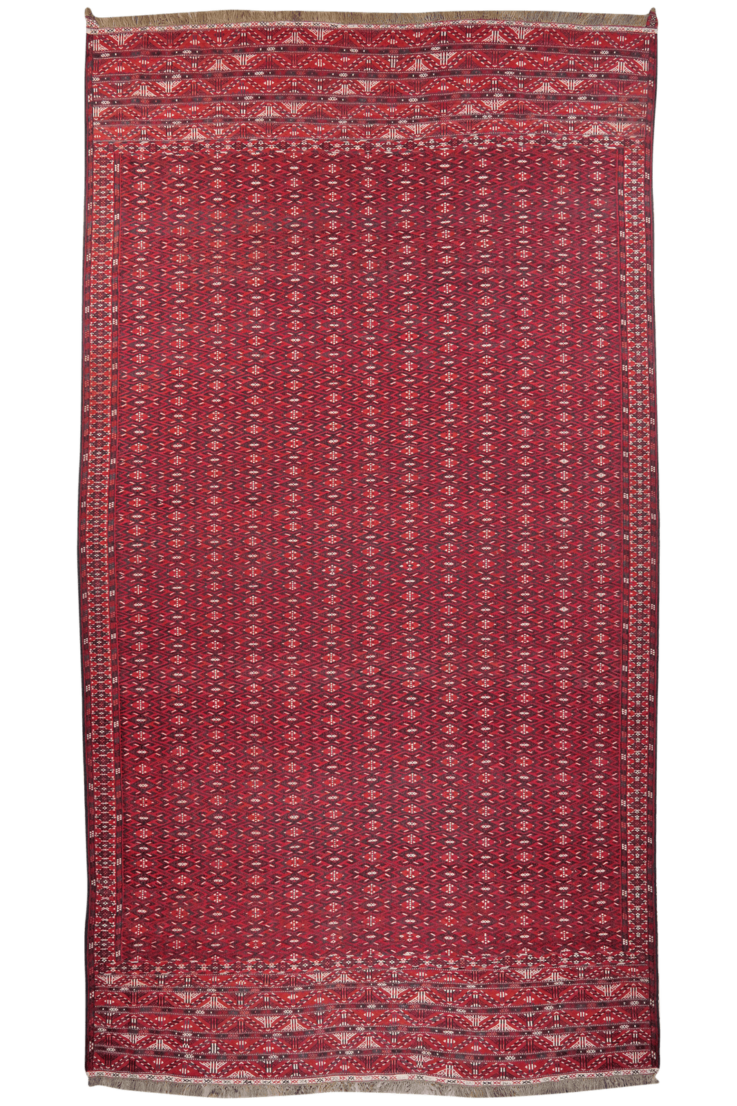 Kelim — Handmade, 230x435 cm, Red, 100% Virgin Wool | Main view
